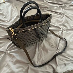 Dooney & Bourke Black and Tan Monogram Tote